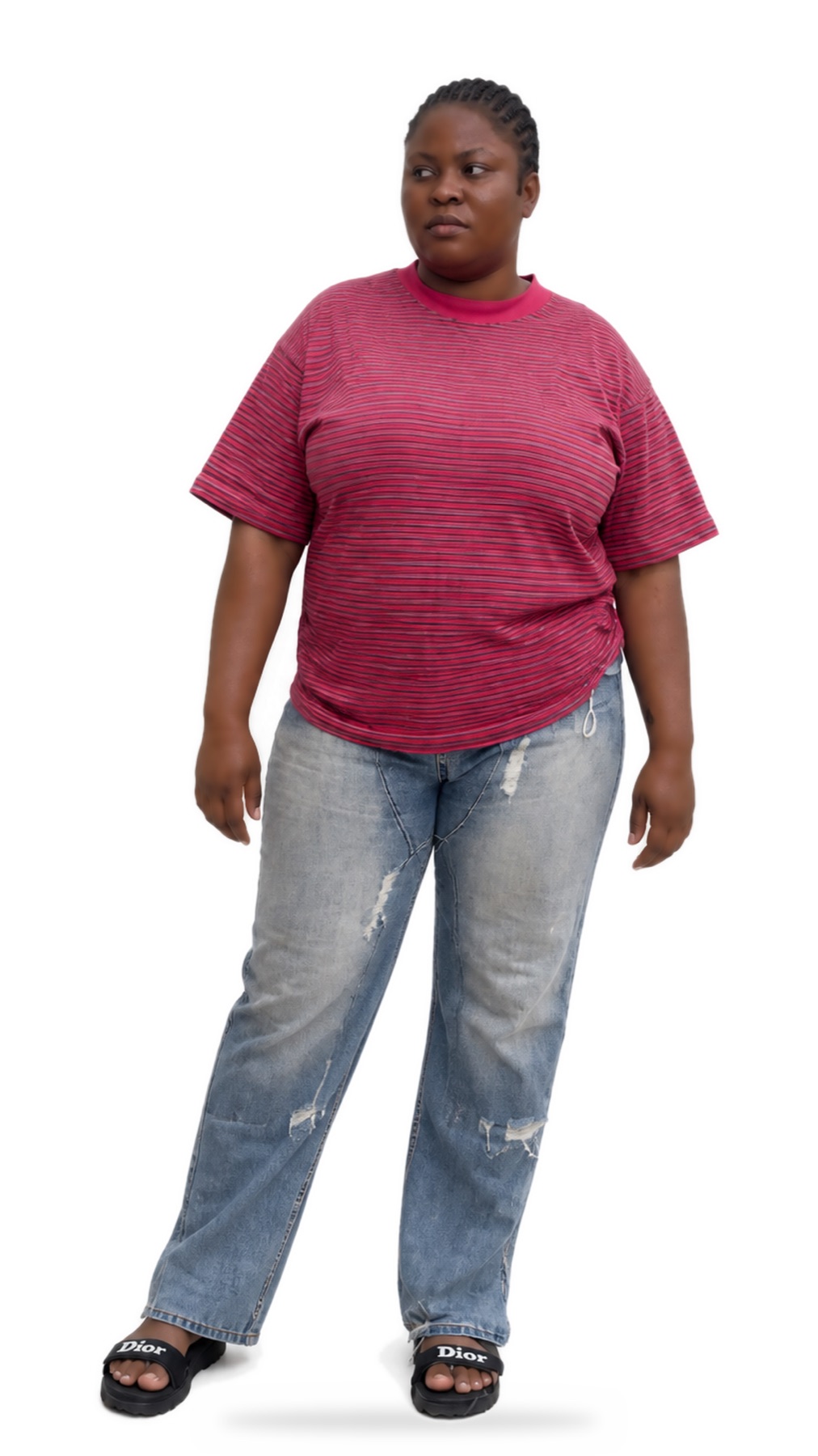 Senza render — same person, studio pose one